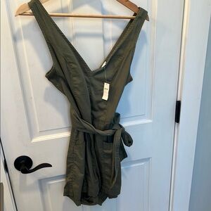 Aerie Olive Green Sleeveless Romper